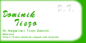 dominik tiszo business card